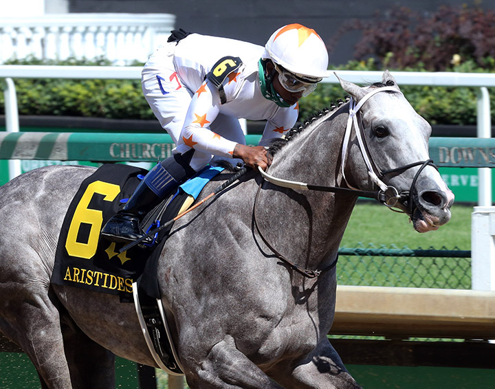 Volatile wins the Aristedes Stakes at Churchill Downs