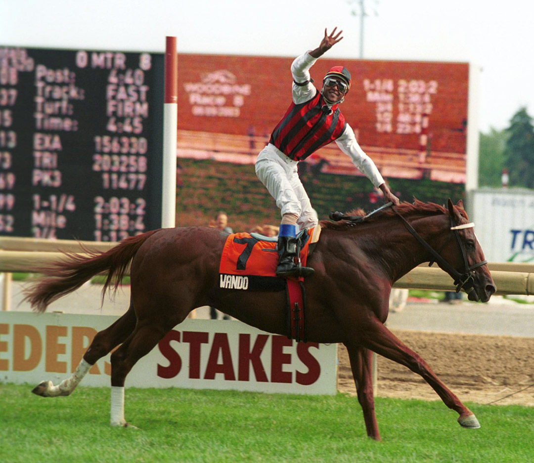 Wando wins the 2003 Breeders' Stakes at Woodbine Racetrack