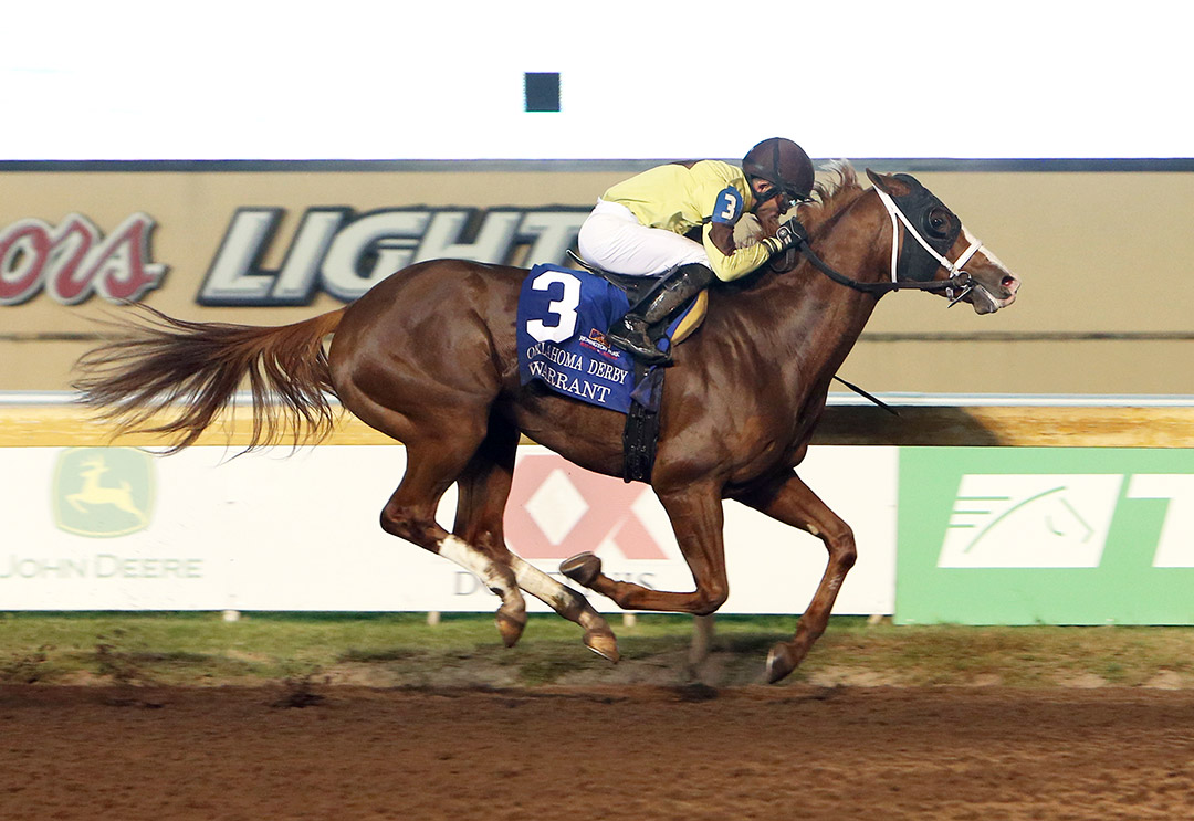 Warrant wins the 2021 Oklahoma Derby at Remington Park