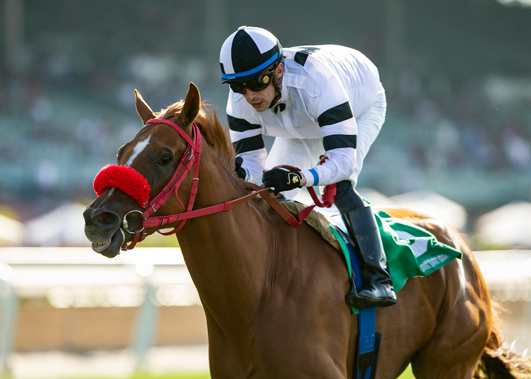 Warren's Showtime wins the 2021 Wilshire Stakes at Santa Anita