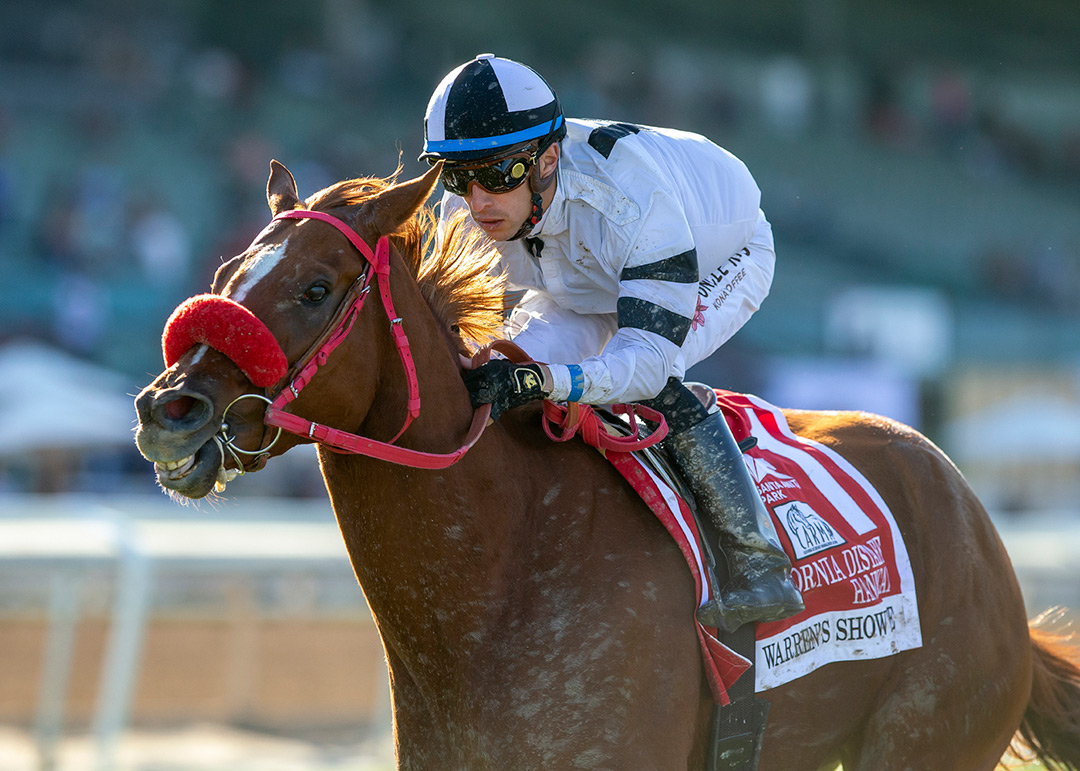 Warren's Showtime wins the 2021 California Distaff Handicap at Santa Anita