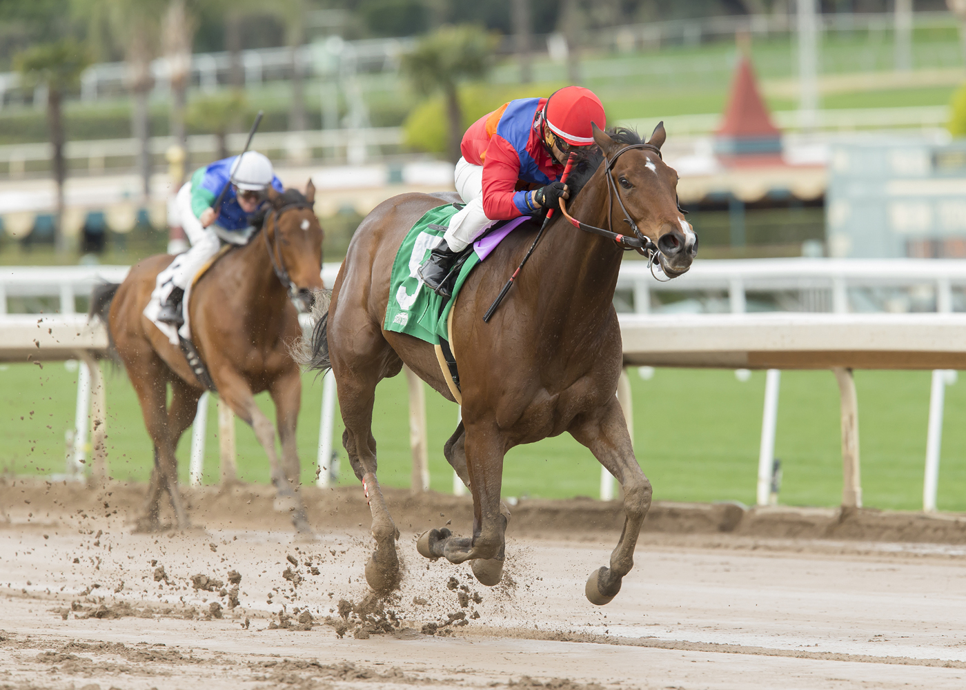 Watch This Cat wins the 2017 Las Cienegas Stakes