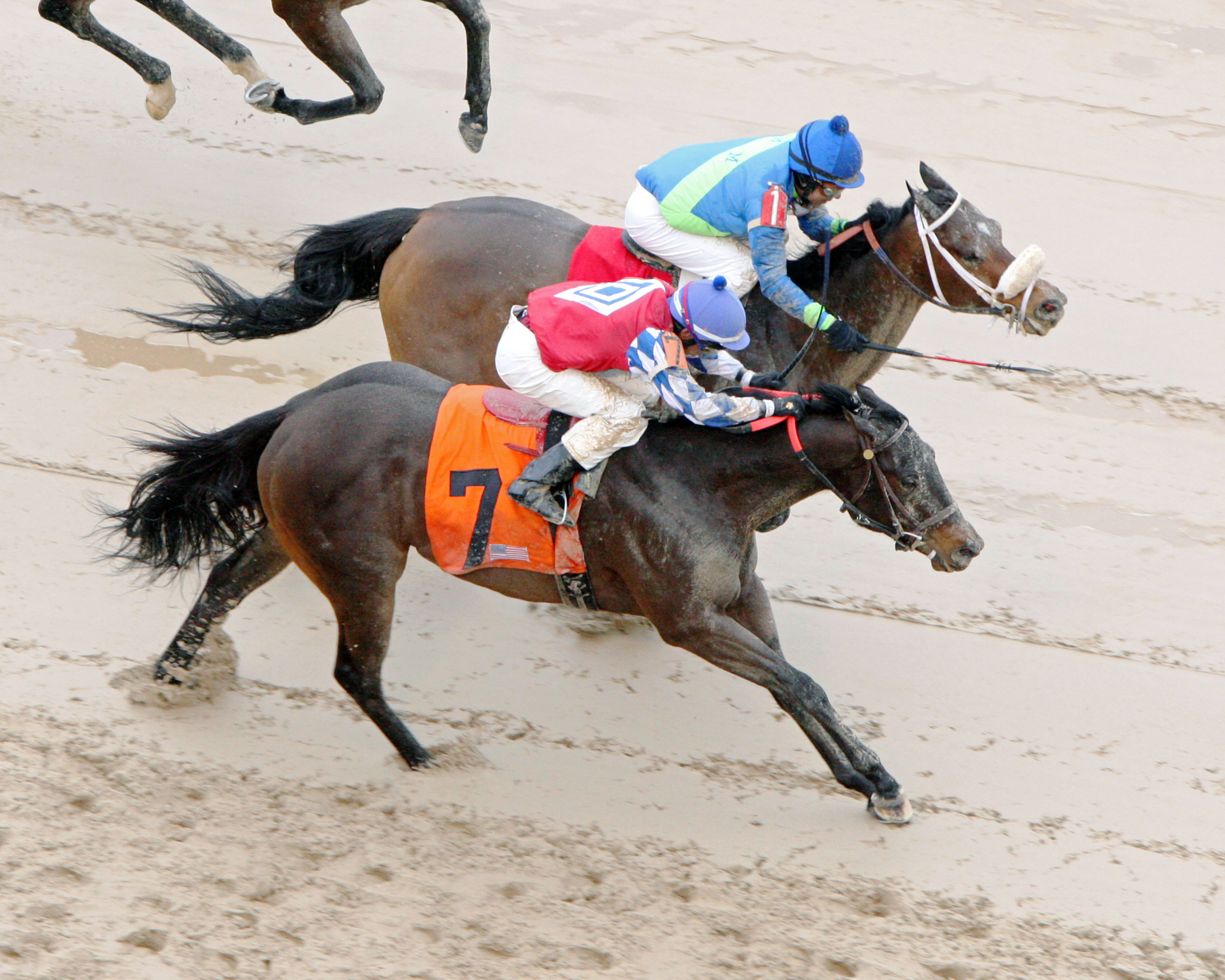 We Be Stormin wins the Nodouble Breeders' Stakes