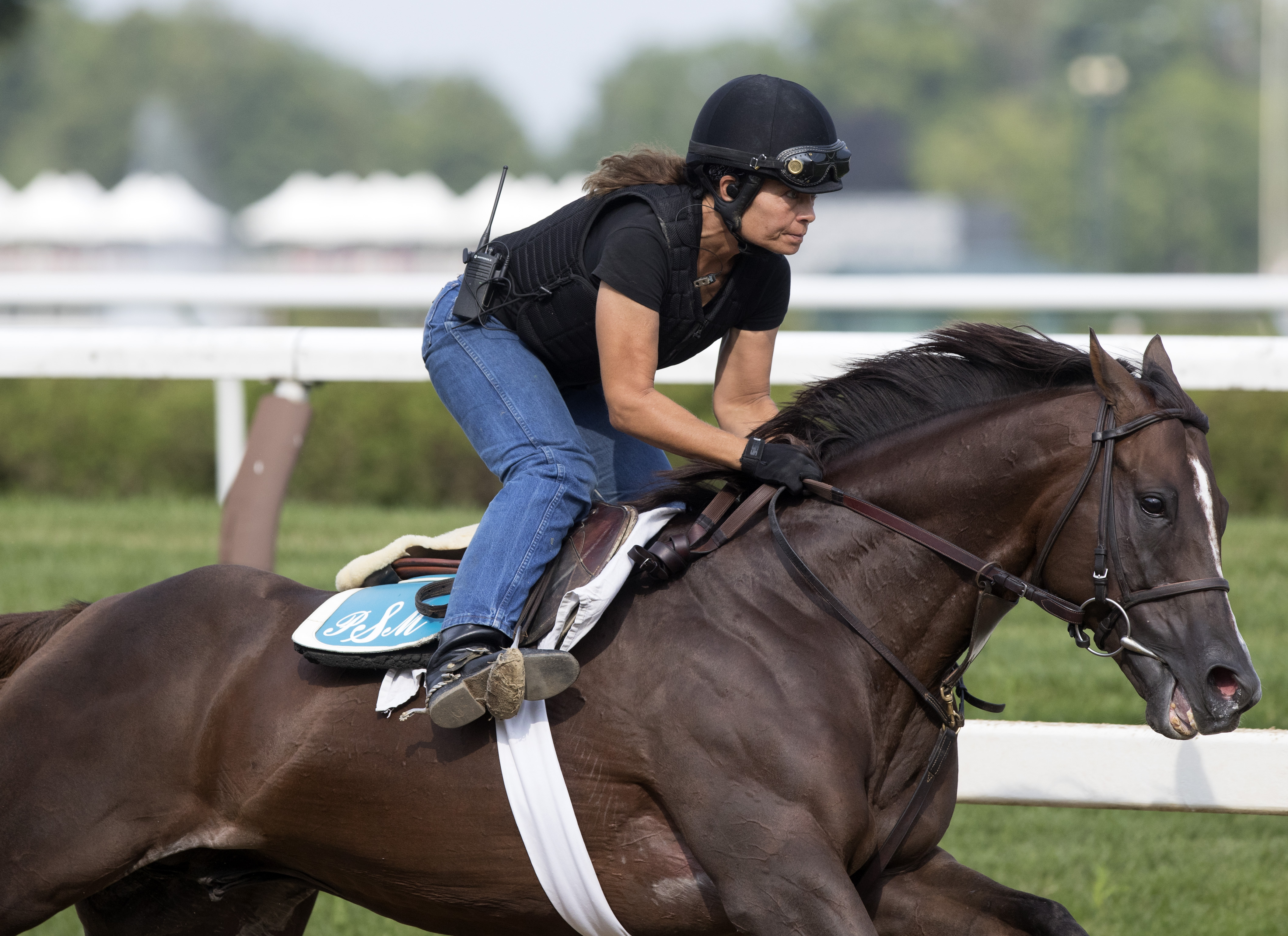 Weekend Hideaway trains at Saratoga on July 20, 2017