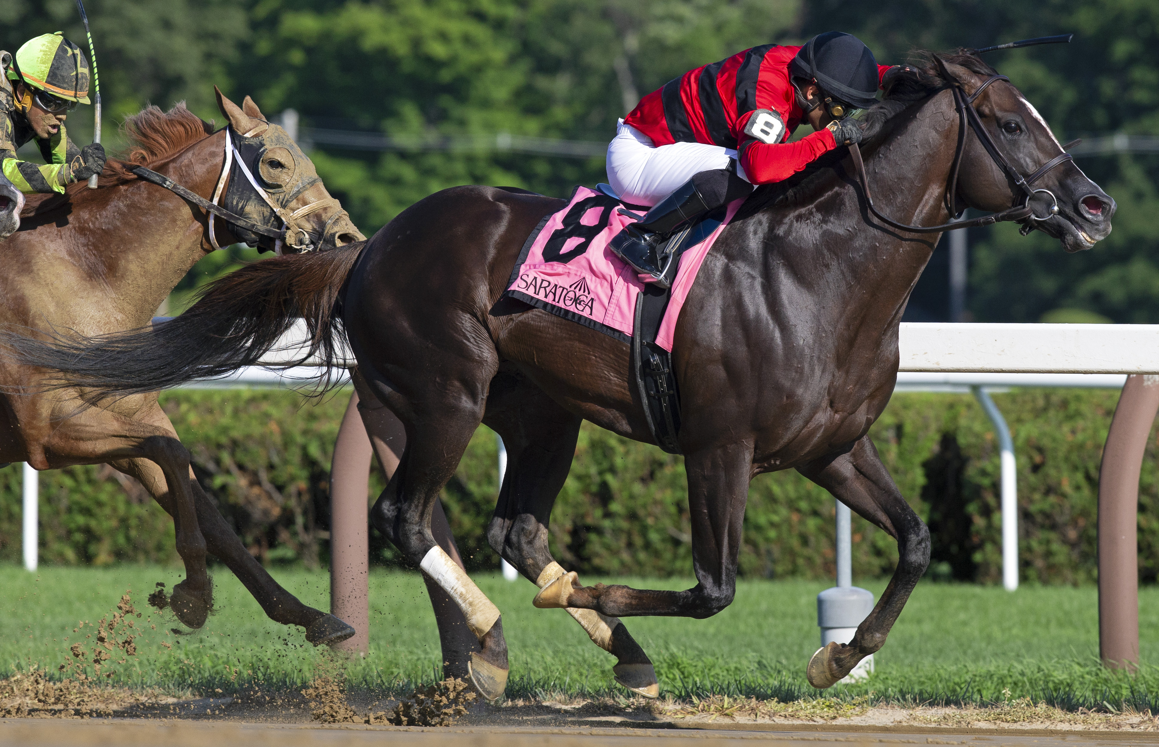 Weekend Hideaway wins the 2018 John Morrissey Stakes