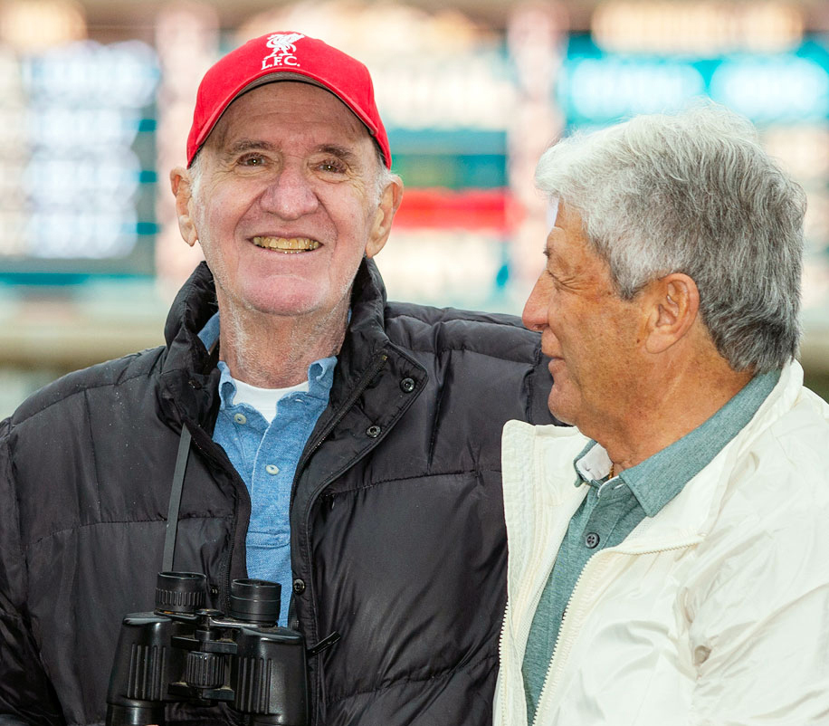 Jack Weinstein (left) and Alfredo Marquez at Santa Anita Park in January 2020