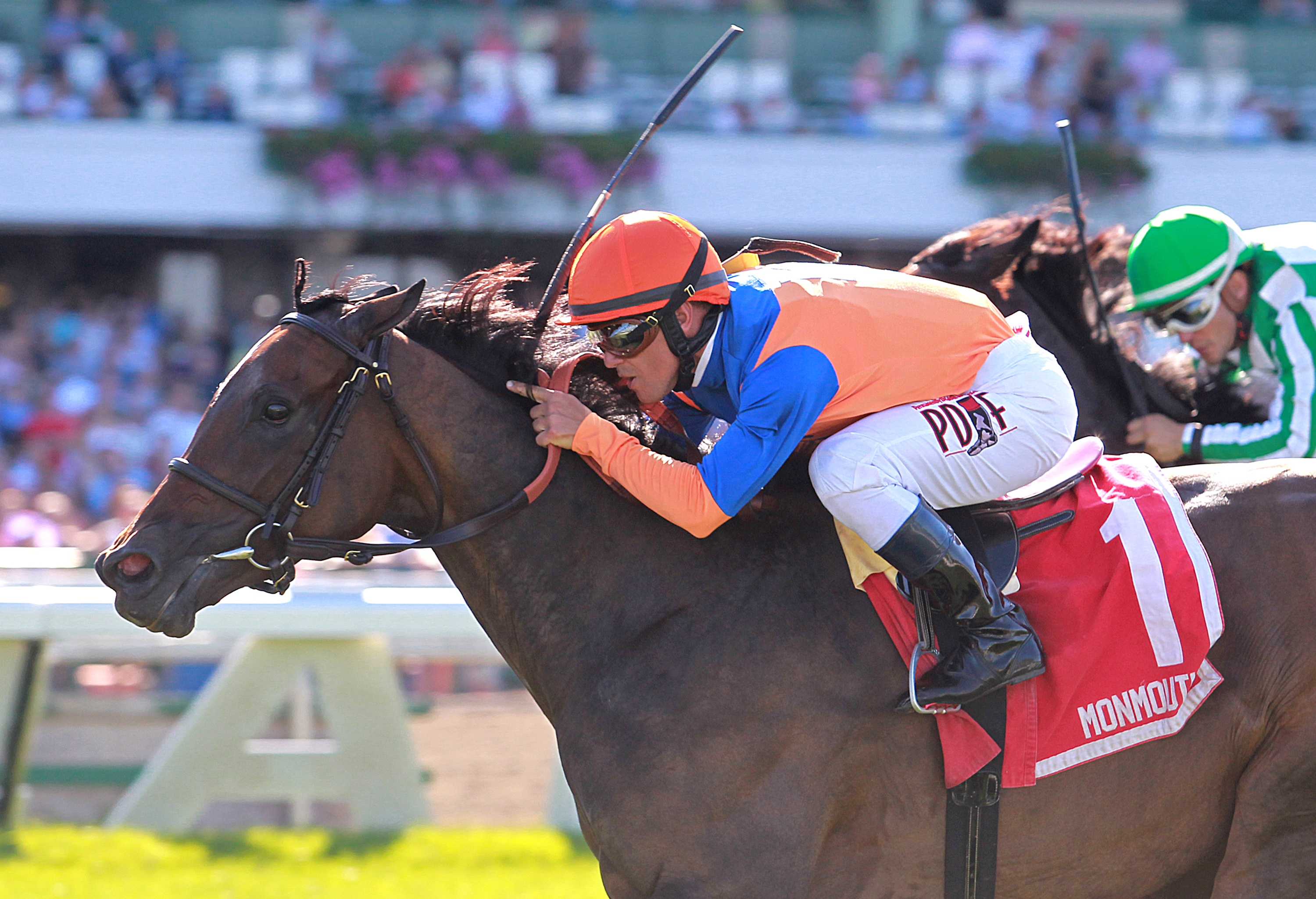 Wekeela wins the Matchmaker Stakes at Monmouth Park 7.30.17_BD