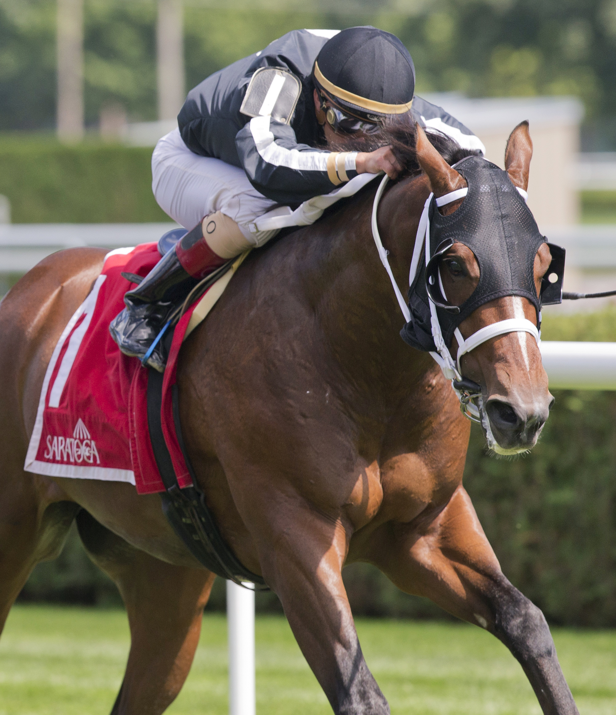 Wellabled finishes second in the Skidmore Stakes
