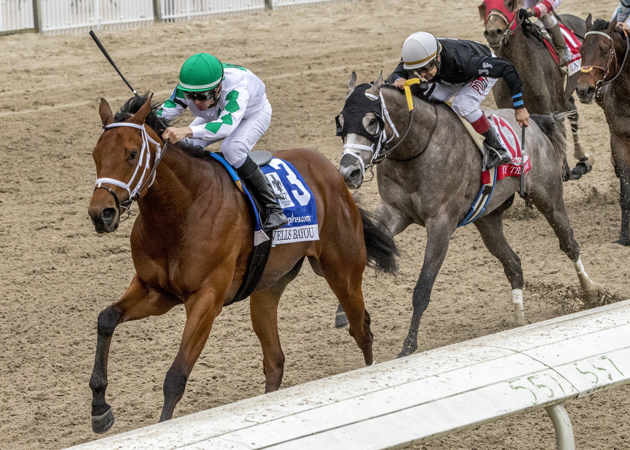 Wells Bayou wins the 2020 Louisiana Derby