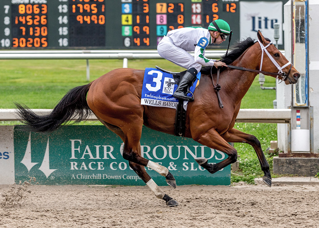 Wells Bayou wins the 2020 Louisiana Derby at Fair Grounds