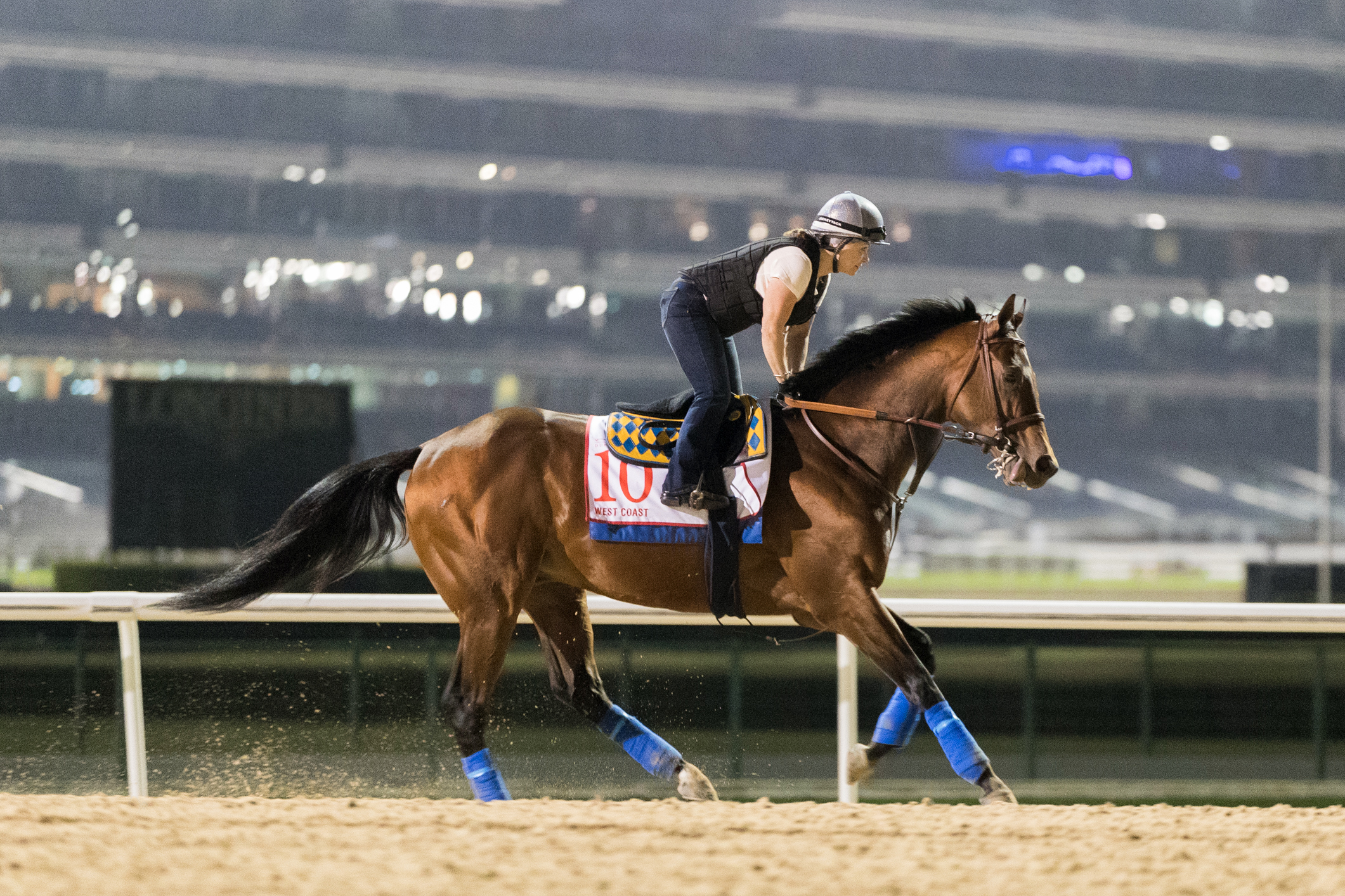 West Coast trains at Meydan Racecourse on March 25