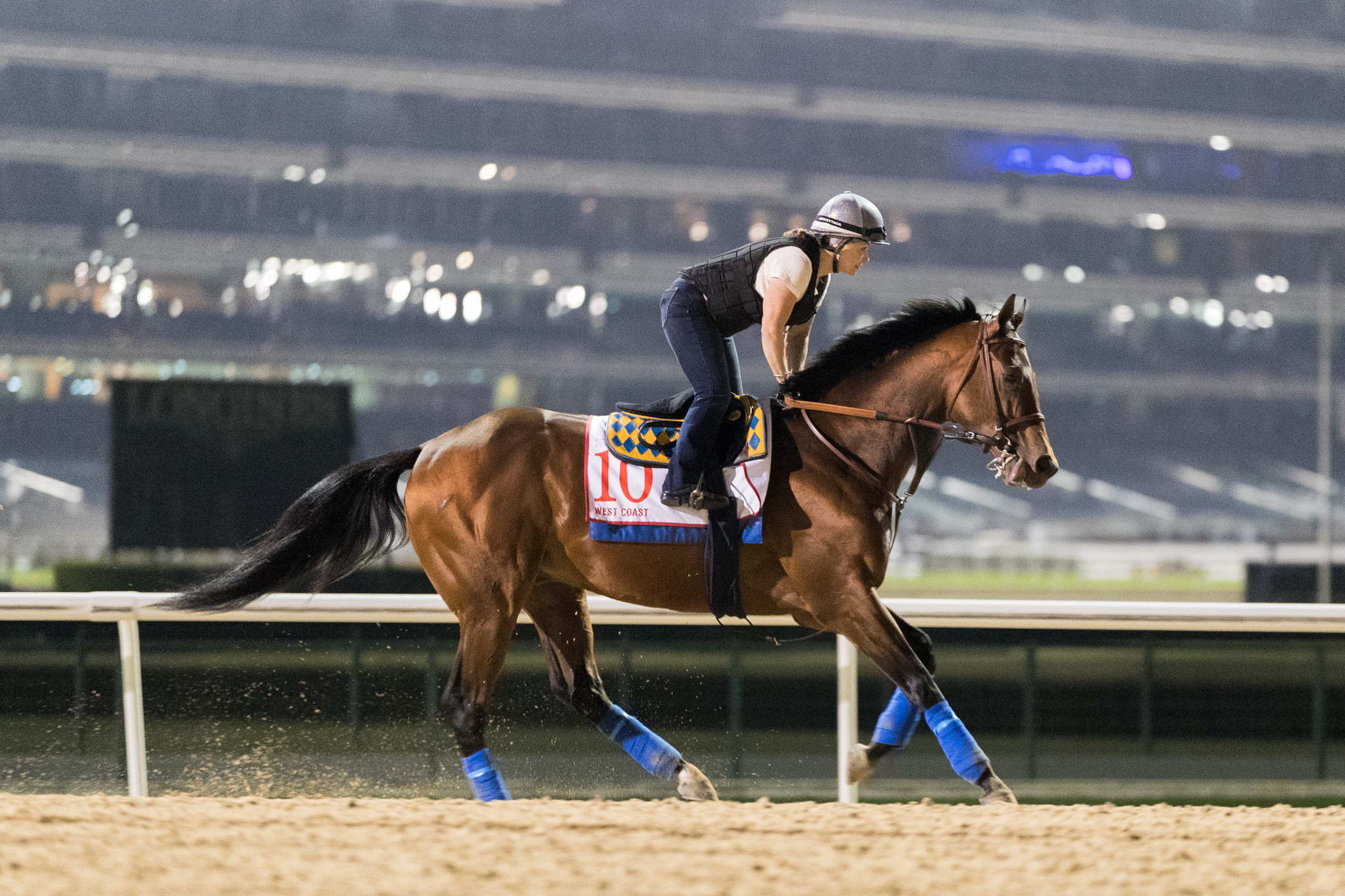 West Coast trains at Meydan Racecourse on March 25
