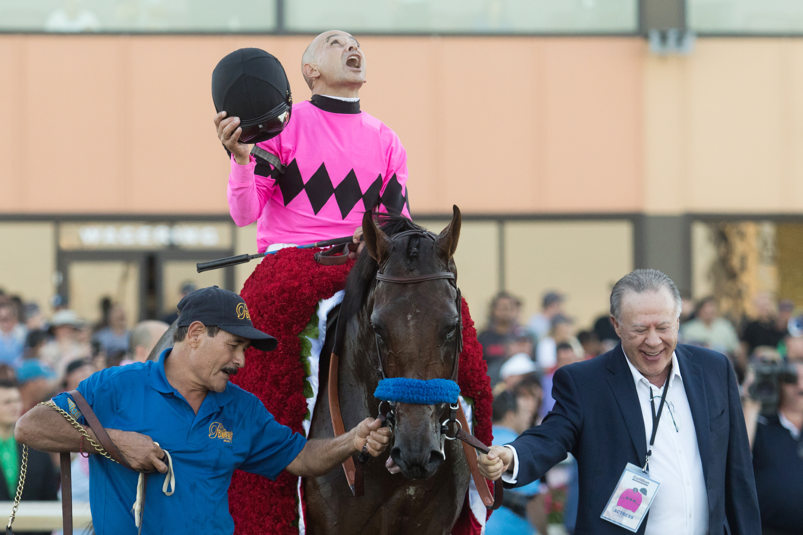 West Coast and owner Gary West after the 2017 Pennsylvania Derby
