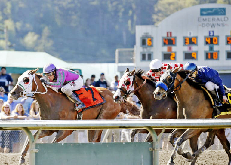 Whatwasithinking wins the 2018 Auburn Stakes