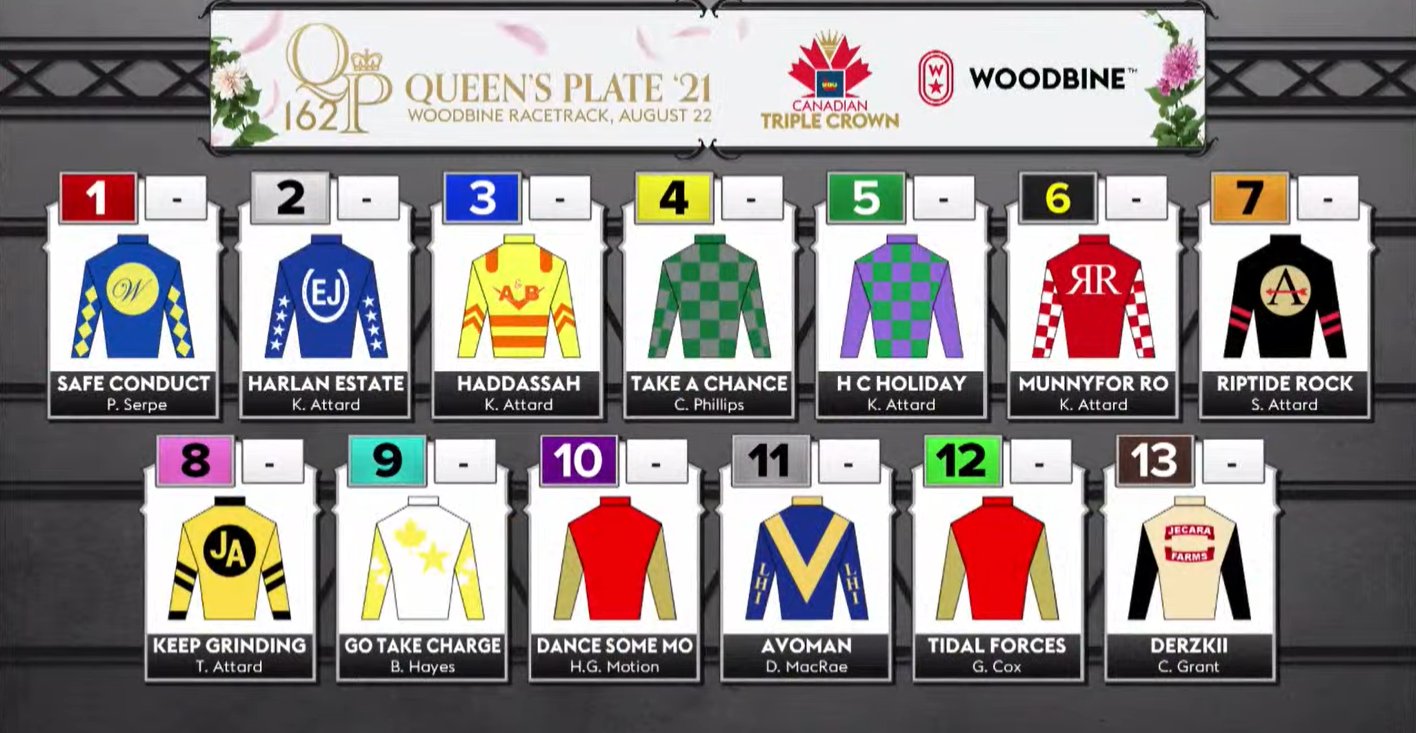 Woodbine - Queen's Plate 2021 field
