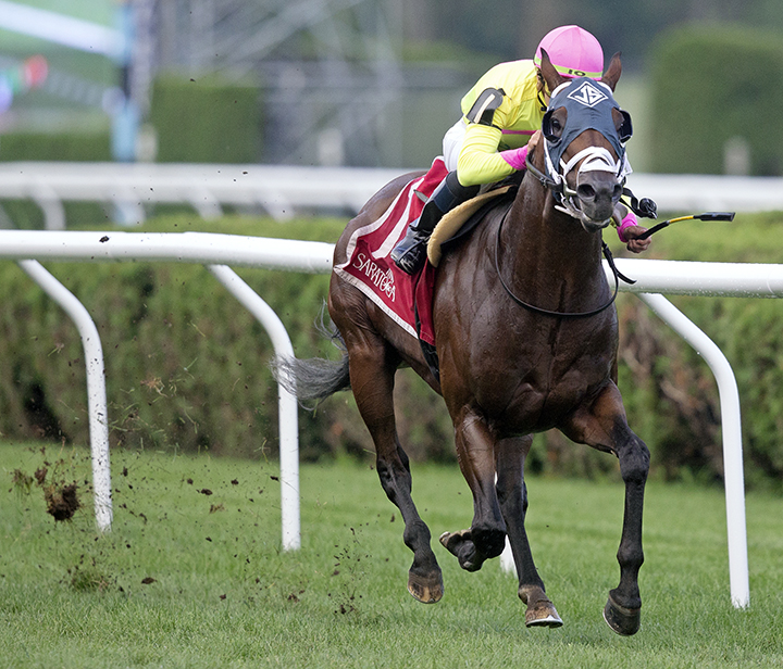 World of Trouble wins the 2018 Quick Call Stakes