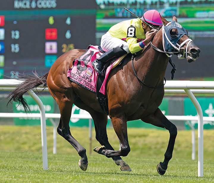 World of Trouble wins the 2019 Jaipur Stakes at Belmont Park