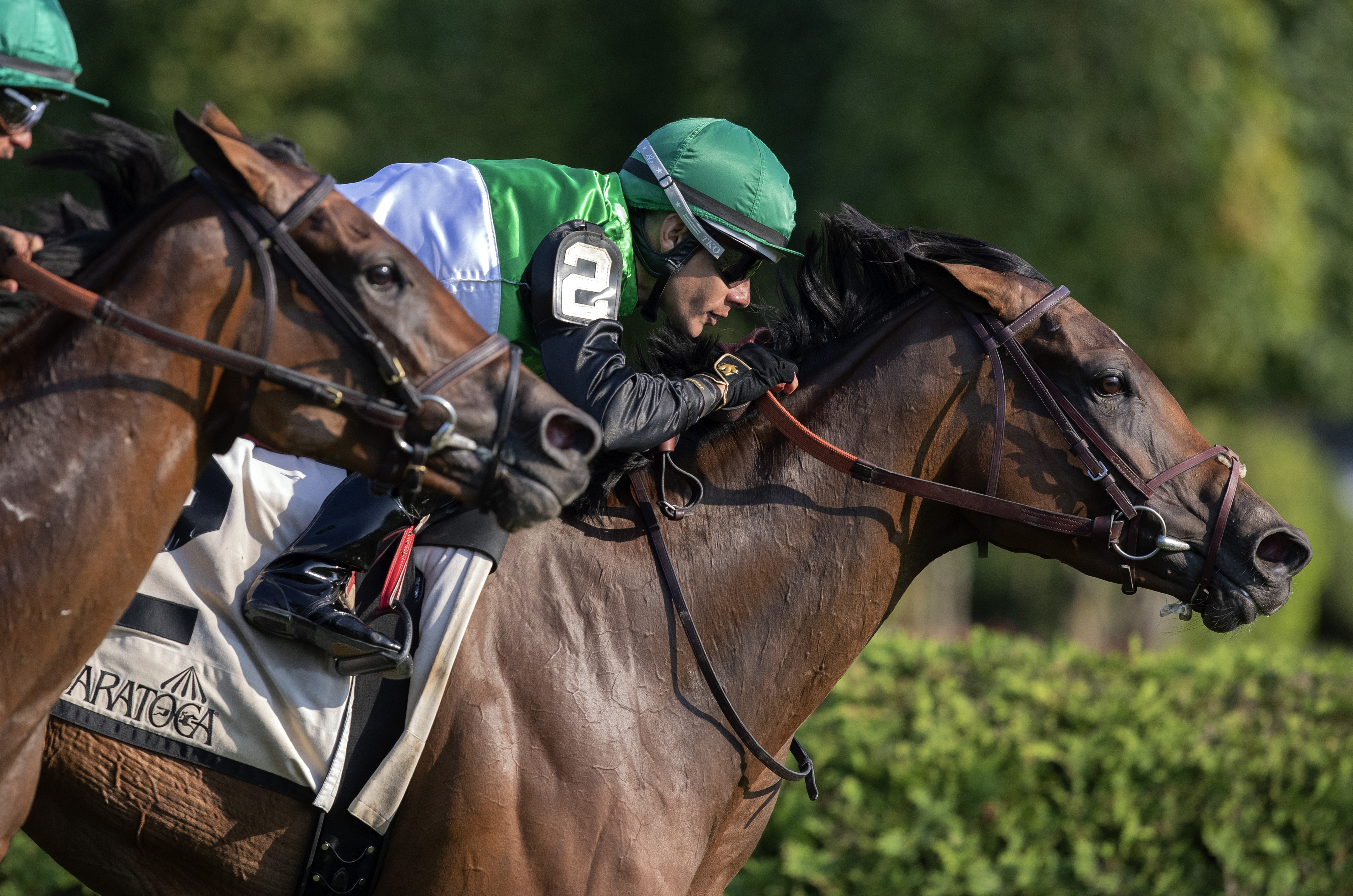 La Moneda wins the 2018 Yaddo Stakes