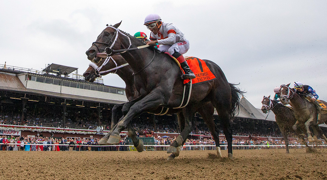 Yaupon wins the 2021 Forego Stakes at Saratoga Race Course