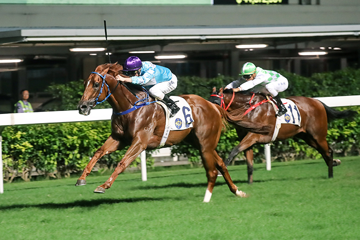 Yee Cheong Baby wins the Class 2 Suffolk Handicap at Happy Valley Racecourse