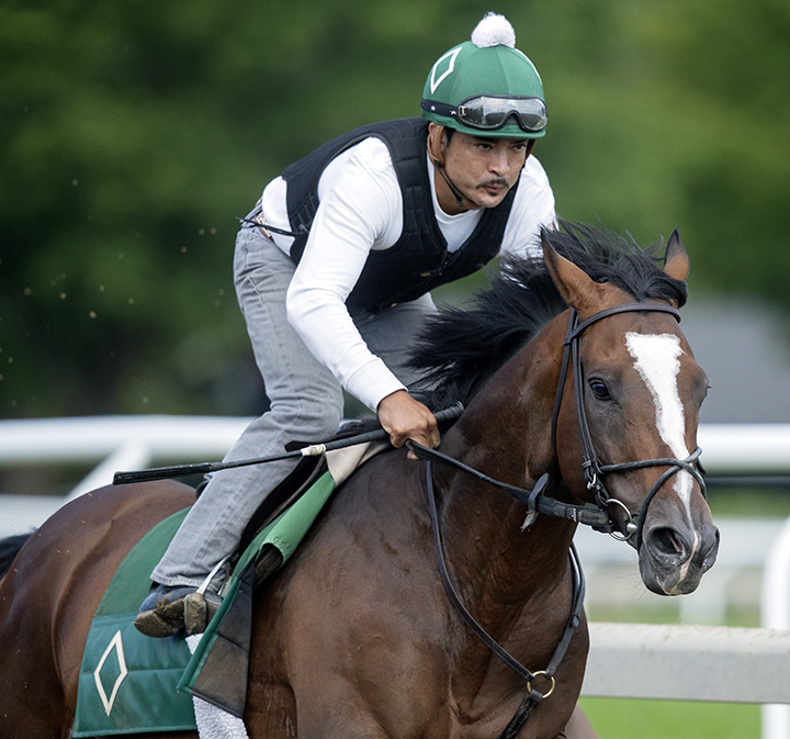 Yoshida trains at Saratoga Race Course on Aug. 25