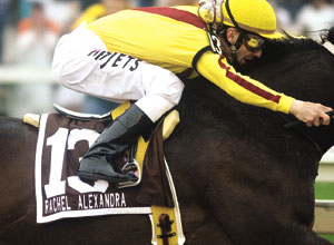 Calvin Borel up on Rachel Alexandra