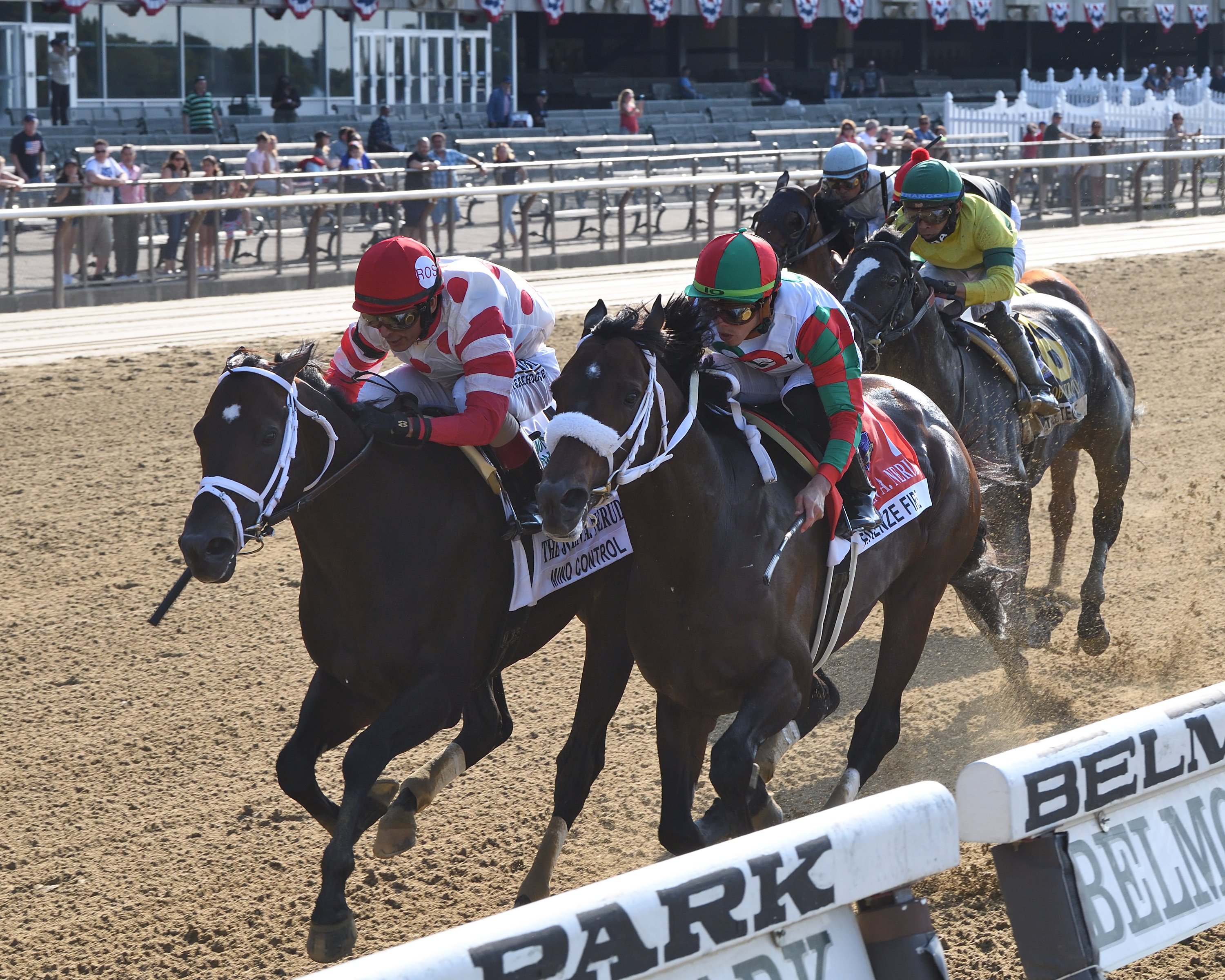 Mind Control (left) wins John Nerud Stakes 7-4-2021