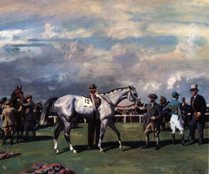 Munnings's "Saddling Mahmoud for the Derby."