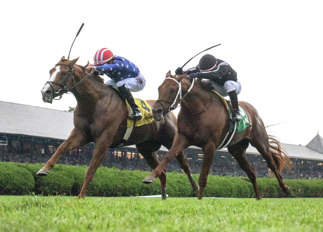 Neat (left) beats Lagynos in Hall of Fame at SAR Aug 2 2024