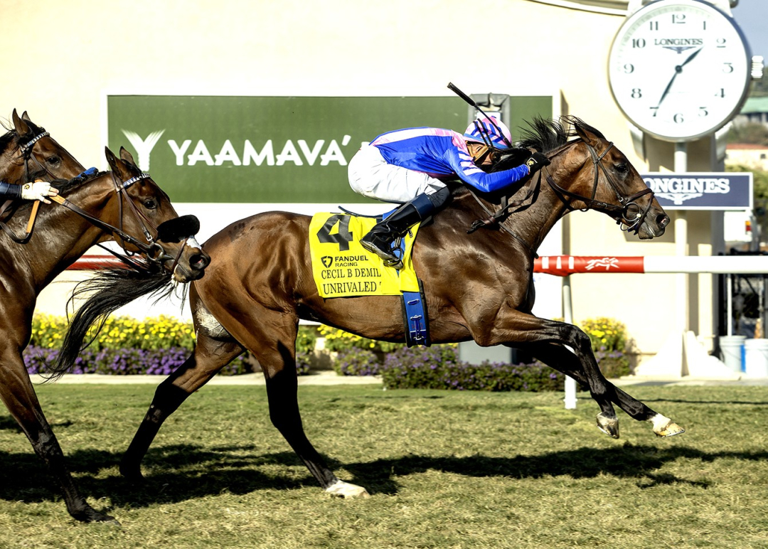 Unrivaled Time wins Cecil B. DeMille at DMR Nov 30 2025