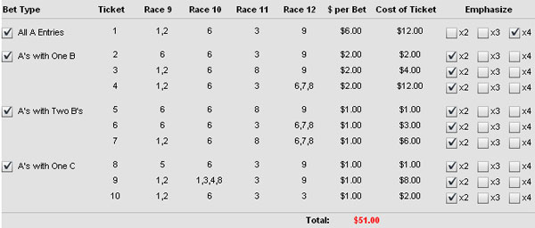 Fair Grounds pick four tickets