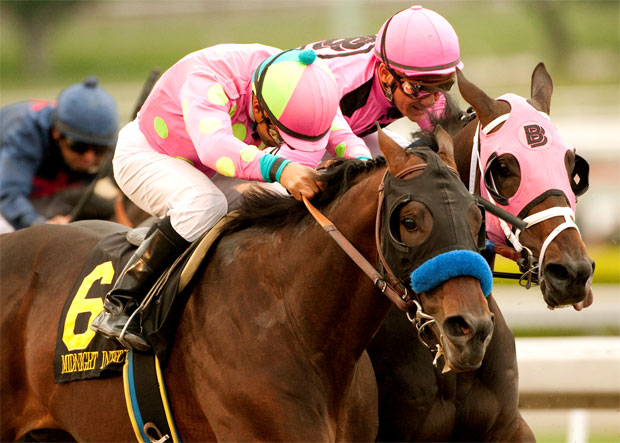 Midnight Interlude wins 2011 Santa Anita Derby