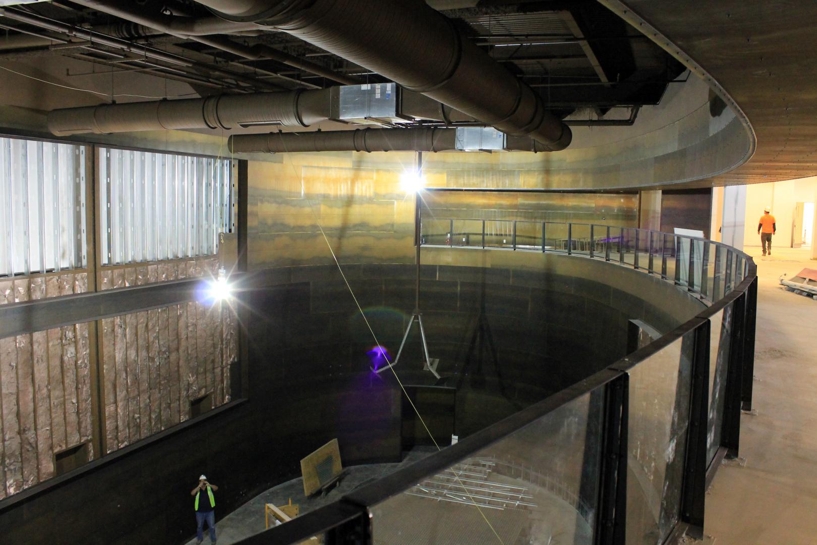 Looking down from the second floor at the Victory Sports Bar.
